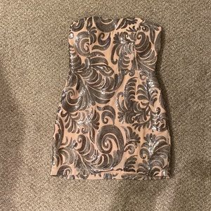 Forever 21 blush pink sequin mini dress